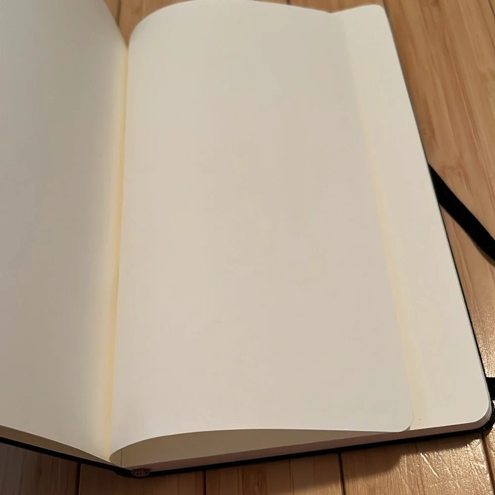 Moleskine black 5x8” blank pages journal notebook new
